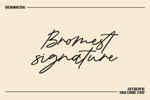 Bromest Signature: A Handwritten Font for Crafters and Creators