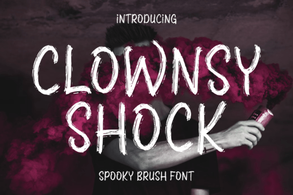 Clownsy Shock: A Spooky Brush Font for Crafters