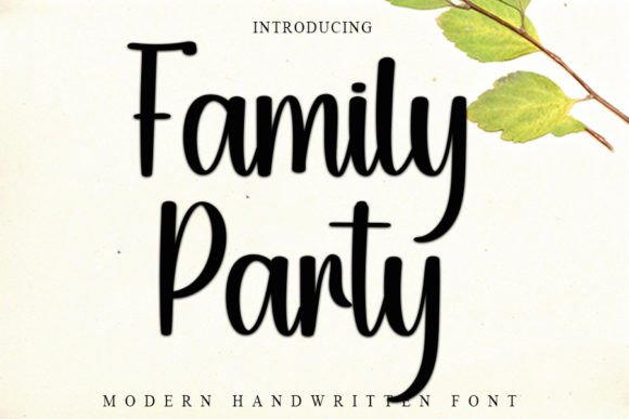 Family Party: A Handwritten Font for Elegant Web Design