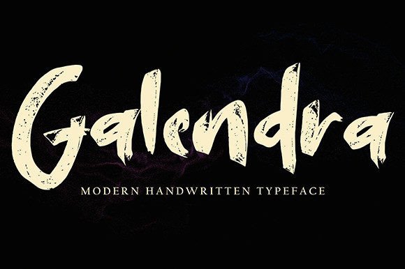 Galendra: A Bold Brush Script Font for Web Design