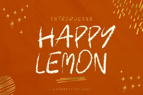 Happy Lemon: A Festive Handwritten Font for Editorial Charm