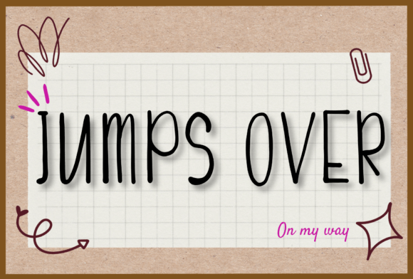 Jumps Over: A Joyful Handwritten Font for Creative Designs