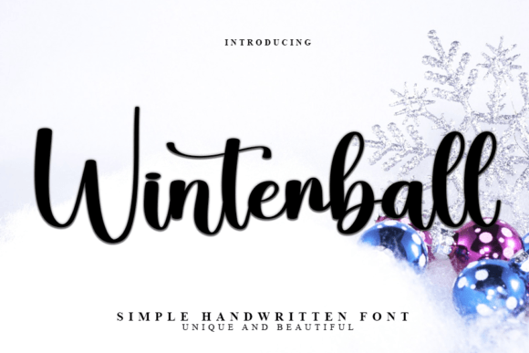 Winterball: A Charming Handwritten Font for Makers