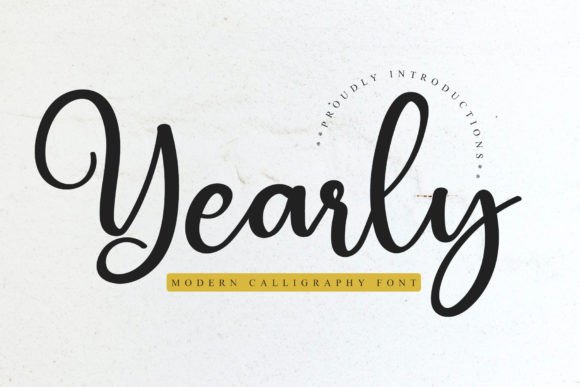Yearly: A Stylish Script Font for Elegant Branding